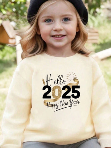 Young Girl' Casual Comfortable Fleece Crew Neck Long Sleeve Sweatshirt, Autumn/Winter