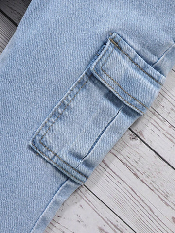 Young Girl Casual Daily Comfortable Workwear Flared Jeans