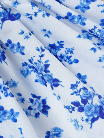 Young Girl Casual Elegant And Sweet Printed Sleeveless A-Line Dress With Bowknot And Decorative Headband, Suitable For Spring And Summer Travel And Outdoor Activities