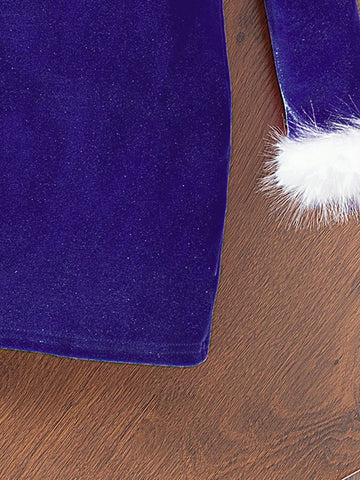 Young Girl' Christmas Design Strap Dress, Comfortable & Fashionable, Suitable For Outdoor Wear In Autumn/Winter