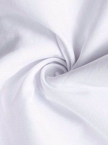 Young Girl Classic White Long Sleeve Blouse, Suitable For Formal Events, Parties And Performances