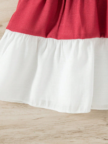 Young Girl' Colorblock Adorable Summer Cami Cake Dress