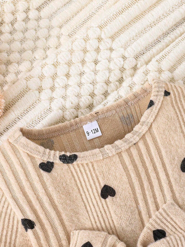 Young Girl Comfortable Cute Fashionable Elegant Ribbed Knit Ruched Waist Long Sleeve Dress For Spring/Autumn