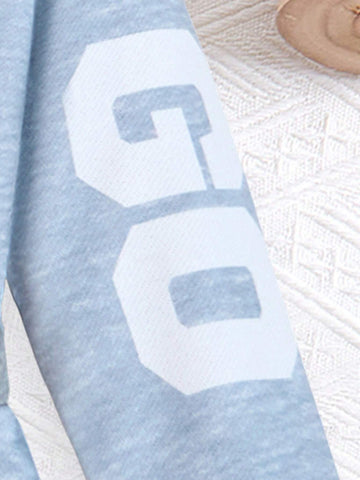 Young Girl Dress, Autumn/Winter New Casual Loose Pullover Letter Print Sweatshirt Long Sleeve Mini Dress