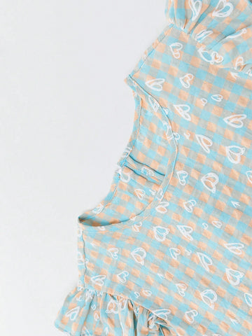 Young Girl Dress Children's Flying Sleeve Princess Dress, Summer 2024 New Style Girls' Fashionable Summer Dress