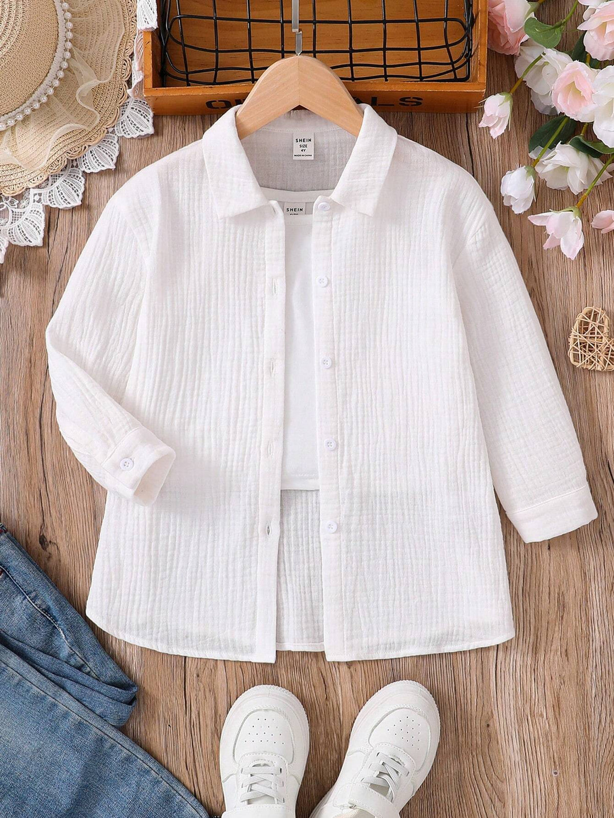 Young Girl Drop Shoulder Solid Longline Shirt Summer / Fall Blouse Tops Vacation Clothes,Great For Casual & Daily Wear & School Daily
