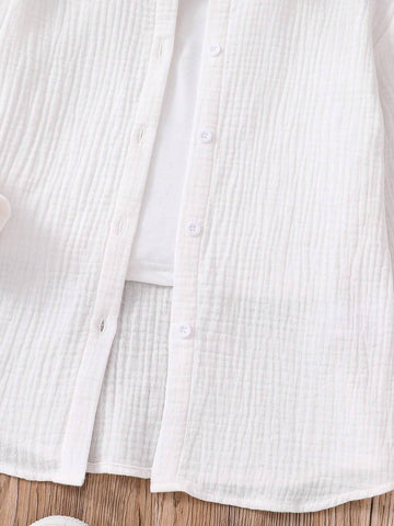 Young Girl Drop Shoulder Solid Longline Shirt Summer / Fall Blouse Tops Vacation Clothes,Great For Casual & Daily Wear & School Daily