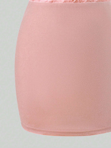 Young Girl Elegant Floral Embellished Mini Dress, Party & Pageant Gown - Pink