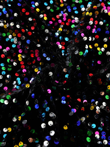 Young Girl Elegant Sequin Embroidered Knitted Dress, Off-Shoulder Fluffy Sleeve Formal Party Gown