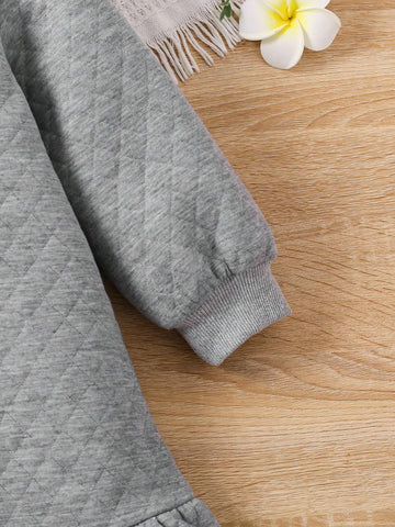 Young Girl Fashion Casual Cool Elegant Dress, Mixed Fur Fabric, Suitable For Birthday Gift, New Year Gift, Party, Outing, Holiday, Daily Wear