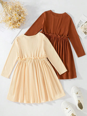 Young Girl Fashion Casual Cool Elegant Lady Red Dress, Patchwork Fuzzy Fabric, Suitable For Birthday Gift, New Year Gift