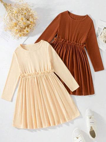 Young Girl Fashion Casual Cool Elegant Lady Red Dress, Patchwork Fuzzy Fabric, Suitable For Birthday Gift, New Year Gift