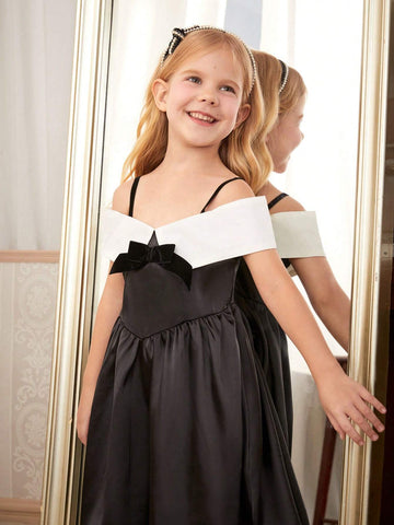 Young Girl Fashionable Summer New French Style Little Black Dress