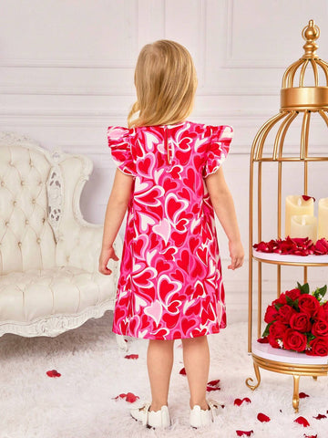 Young Girl Fashionable Sweetheart Cap Sleeve Dress