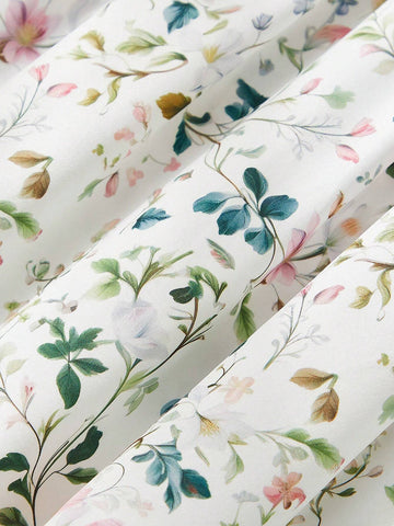 Young Girl Floral Print Dress With Countryside Style