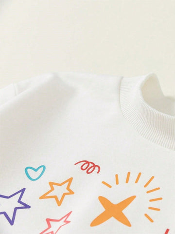 Young Girl Floral Sweatshirt, 3D Flower Decor Trendy Versatile Top