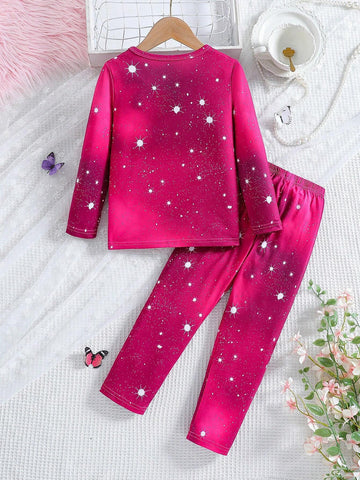 Young Girl Glow In The Dark Butterfly Pattern Pullover Sweatshirt Long Sleeve Comfortable Casual Loungewear, Suitable For Spring & Autumn