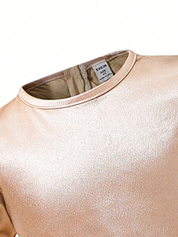 Young Girl Gorgeous Elegant Tutu Dress In Champagne Color Contrast Mesh Dress Perfect For Formal Occasions