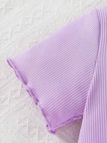 Young Girl Heart Embroidery Casual Short Sleeve Summer Dress