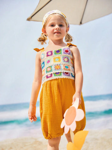 Young Girl Holiday Casual Comfortable Elegant Beautiful Jumpsuit