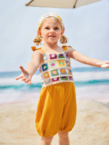 Young Girl Holiday Casual Comfortable Elegant Beautiful Jumpsuit