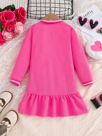 Young Girl Knit Turtleneck Fitted Casual Dress With Crossbody Bag