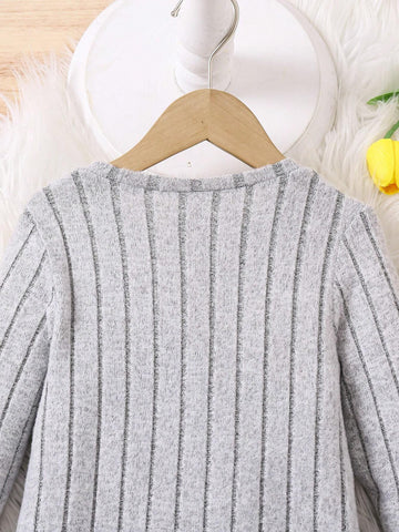Young Girl Knitted Cute Cat Embroidered Integrated Casual Dress