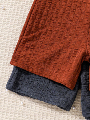 Young Girl Korean Style Striped Knitted Jumpsuit With Spaghetti Straps, Beach Vacation, Spring/Summer