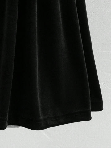 Young Girl Lace Patchwork Color Block Front Button Elegant Long Sleeve Dress