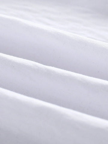 Young Girl Minimalist Casual Ribbon Hem A-Line Dress For Everyday Wear
