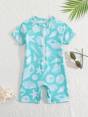 Young Girl New Stylish Women Printed One-Piece Swimsuit