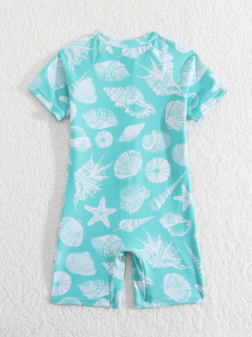 Young Girl New Stylish Women Printed One-Piece Swimsuit