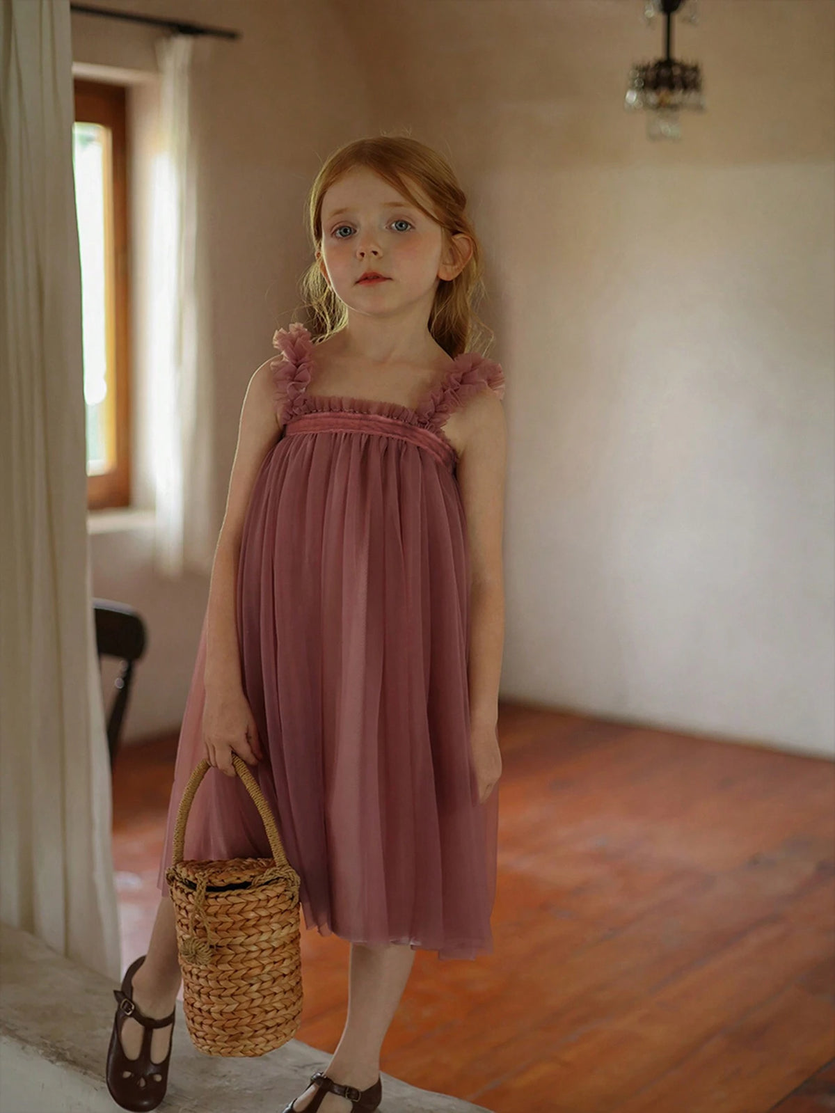 Young Girl New Summer Style Sling Dress, Trendy Princess Tulle Dress