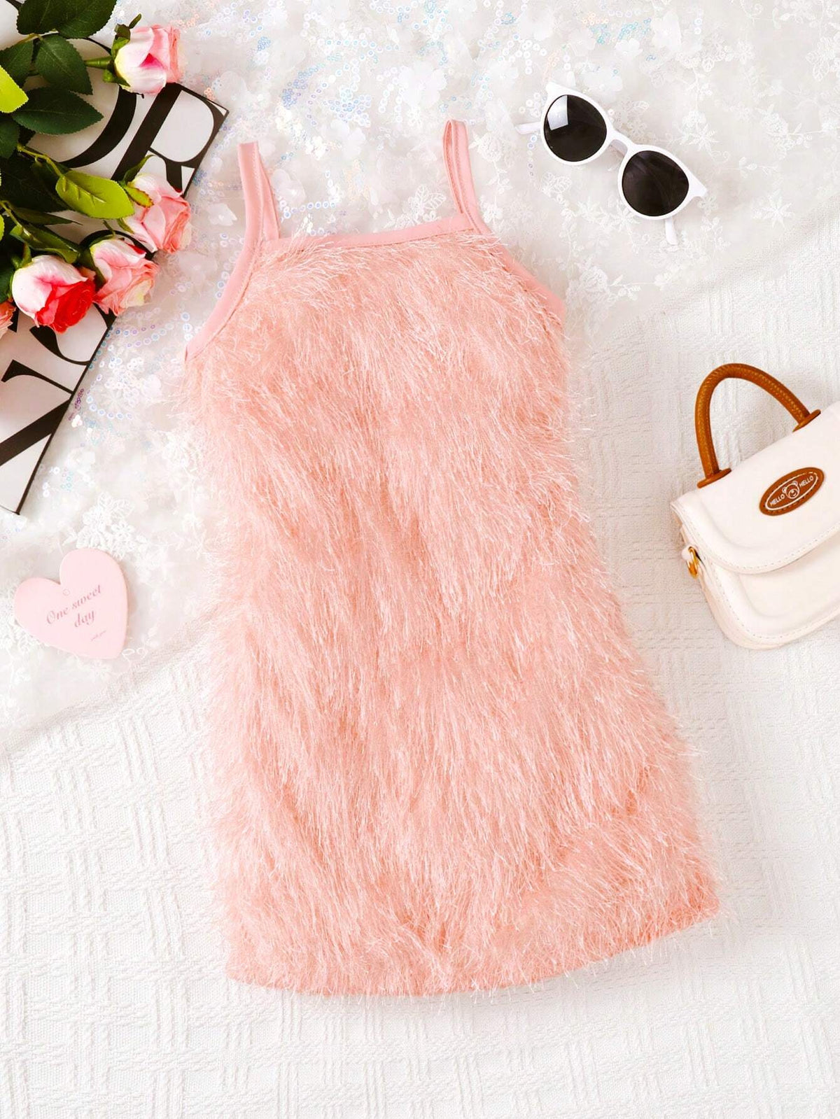 Young Girl Party Style Plush Elegant Cami Dress