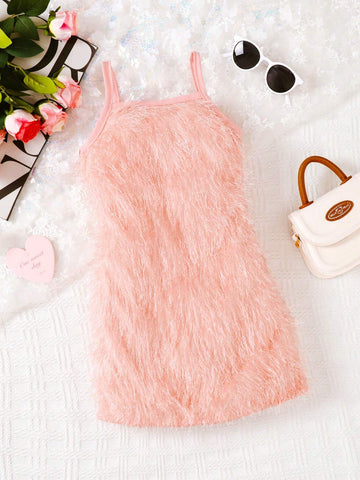 Young Girl Party Style Plush Elegant Cami Dress