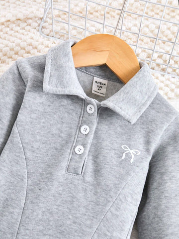 Young Girl Polo Collar Vintage Waist Flattering Dress, High-End High-Quality A-Line Dress, Academic Style Elegant Dress