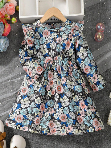 Young Girl Princess Dress With Ruffles - Perfect For Fall Parties And Special Occasions