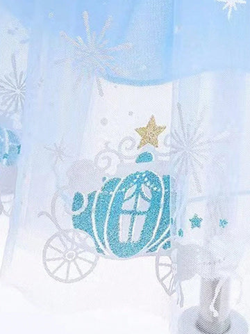 Young Girl Puffy Sleeve Dress Princess Gown Formal Occasion Costume Suitable For Halloween Cosplay Masquerade Birthday Party