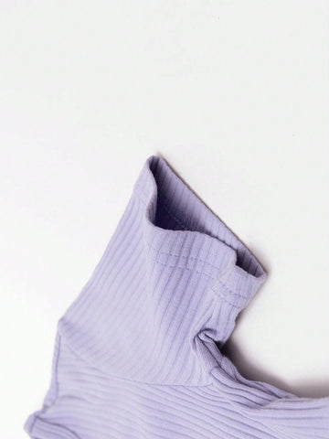 Young Girl Purple Dress For Children 2024 New Summer High-Waisted French Soft Dress With Princess Style And Slim Fit