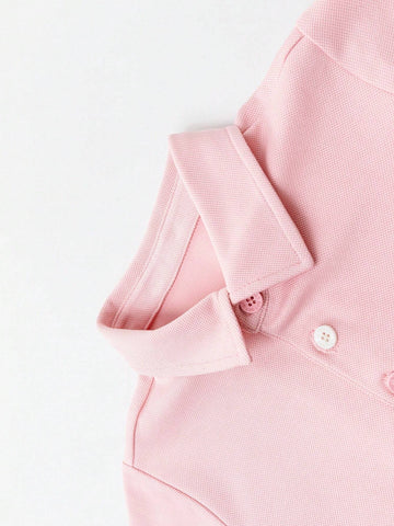 Young Girl Quick-Drying Polo Collar Dress Summer 2024 New Anti-Sweat Children's Dress For Girls