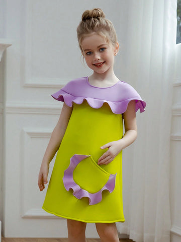 Young Girl Ruffle Dress Princess Party Dress, Ideal For Birthday Party, Cosplay, Dance Party, Flower Girl Dress, Wedding Dress, School Stage Show, Daily Wear