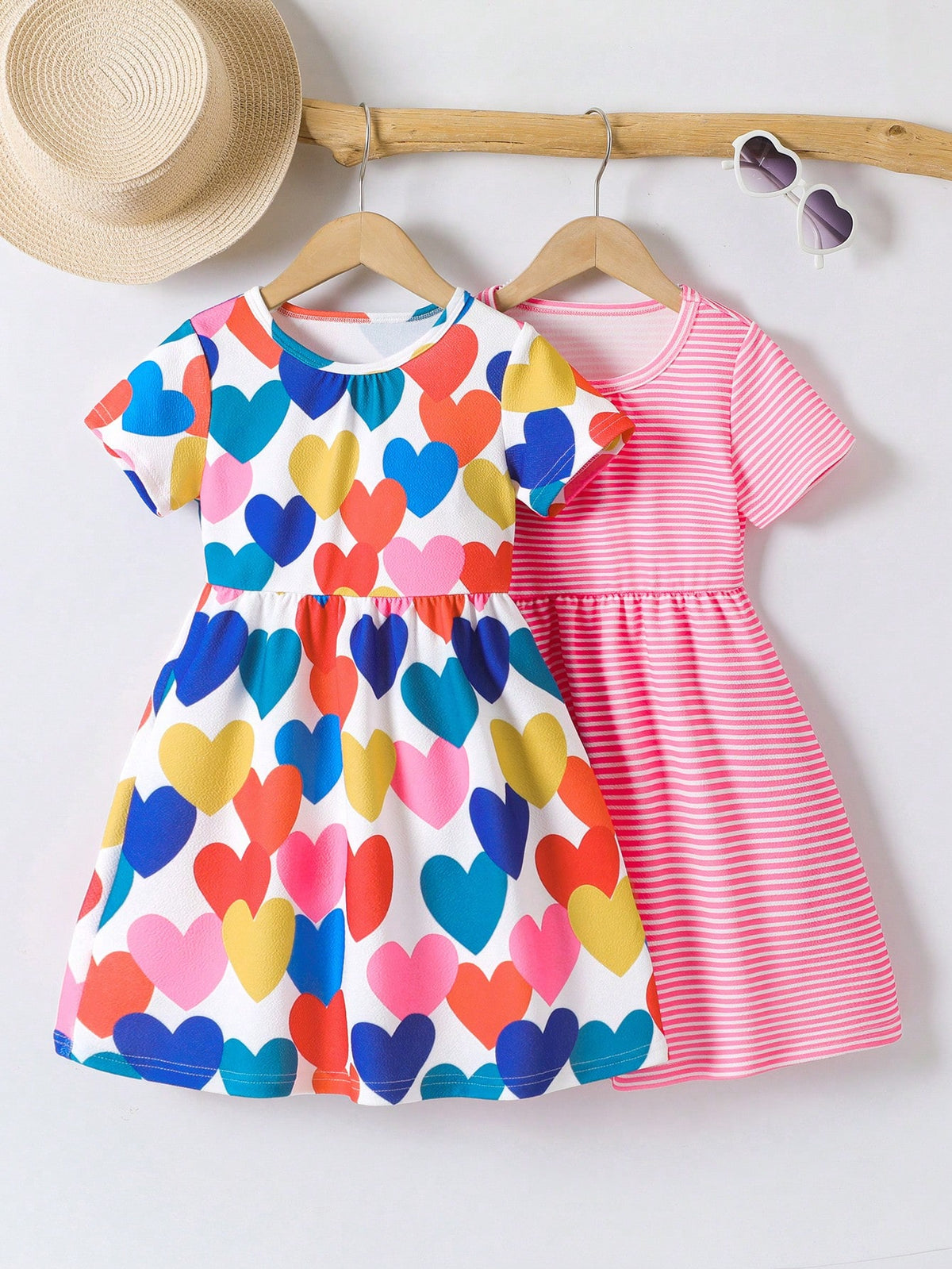 Young Girl Short Sleeve Simple Fashion Casual Daily Dress