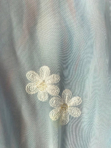 Young Girl Sleeveless Woven Solid Color Embroidered Round Neck Pullover Dress