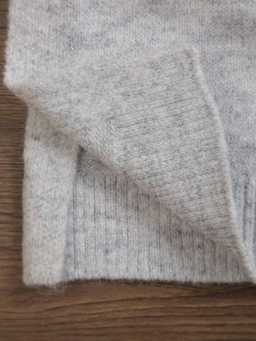 Young Girl' Solid Color Buttoned Knitted Vest Sweater