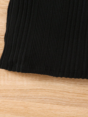 Young Girl Solid Color Round Neck Short Sleeve Simple Casual Dress