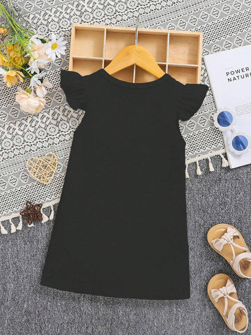 Young Girl Street Style Y2K Floral Printed Round Neck Cap Sleeve Dress