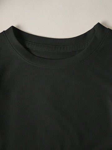 Young Girl Summer 3pcs/Set Slogan Graphic T-Shirt Fashionable Short Sleeve Tops