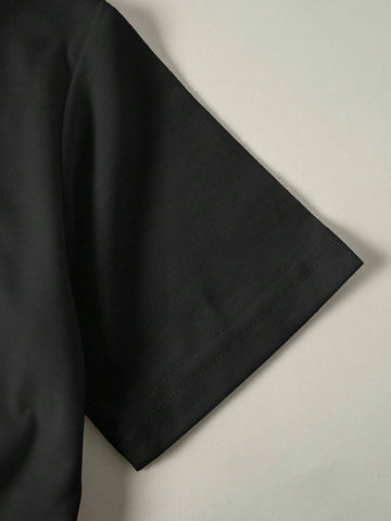 Young Girl Summer 3pcs/Set Slogan Graphic T-Shirt Fashionable Short Sleeve Tops