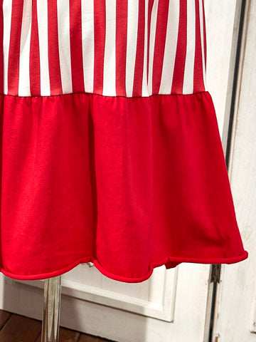 Young Girl Summer Fashion American Flag Printed Sleeveless Dress