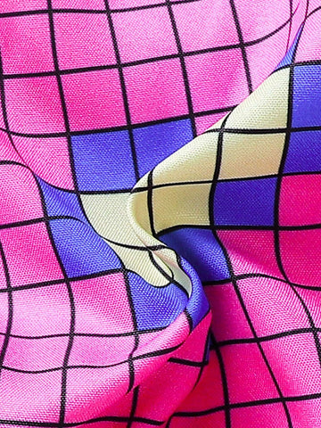 Young Girl Summer Love Heart & Square Patterned Tank Top & Shorts 2pcs/Set All-Match Street Style Outfit